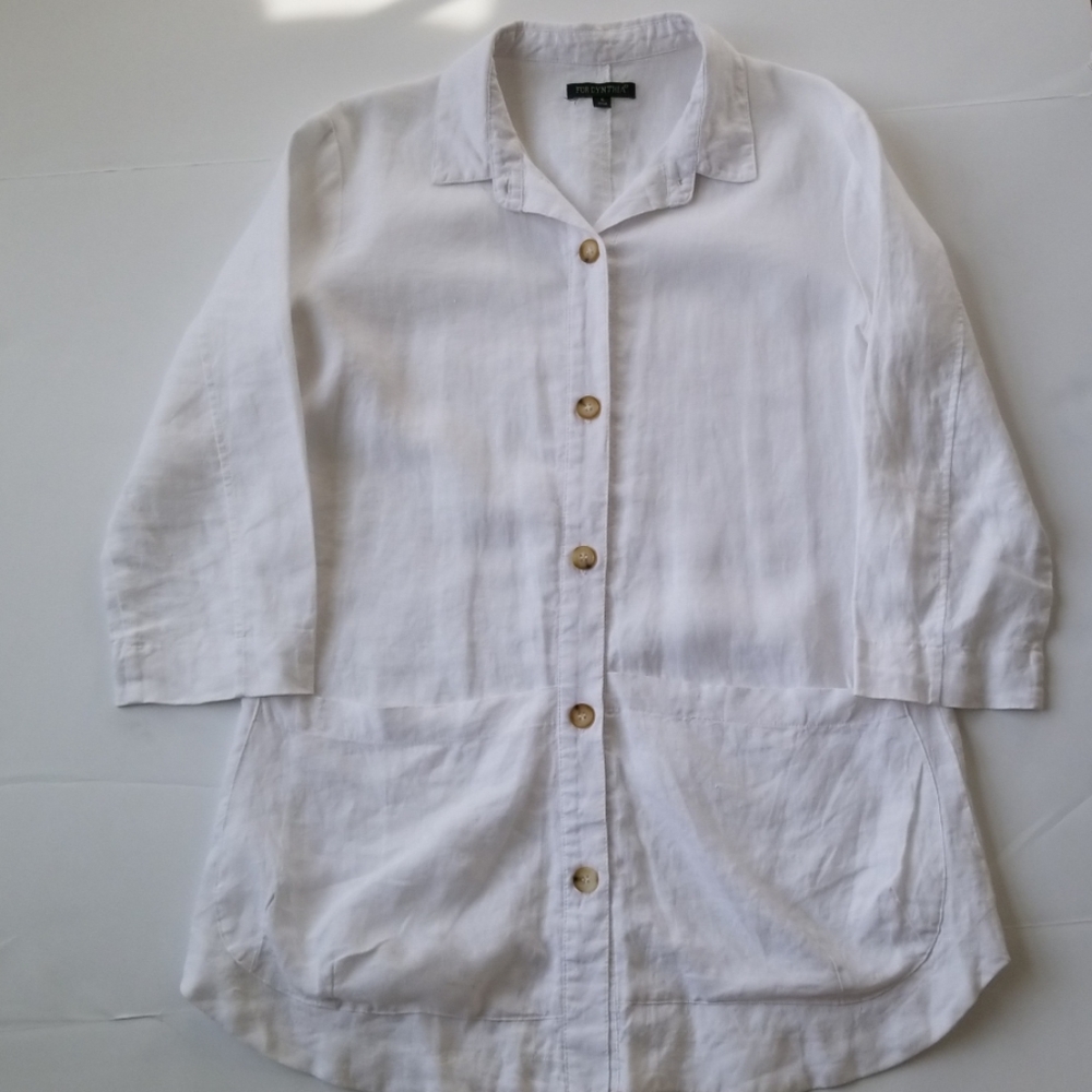Linen white blazer